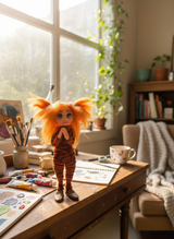 Cloe - Pixie — handmade wisdom guardian art piece by Duendes del Uruguay, view 4