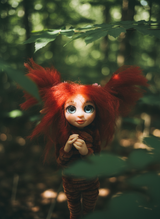 Rubí - Pixie — handmade spirituality guardian art piece by Duendes del Uruguay, view 2
