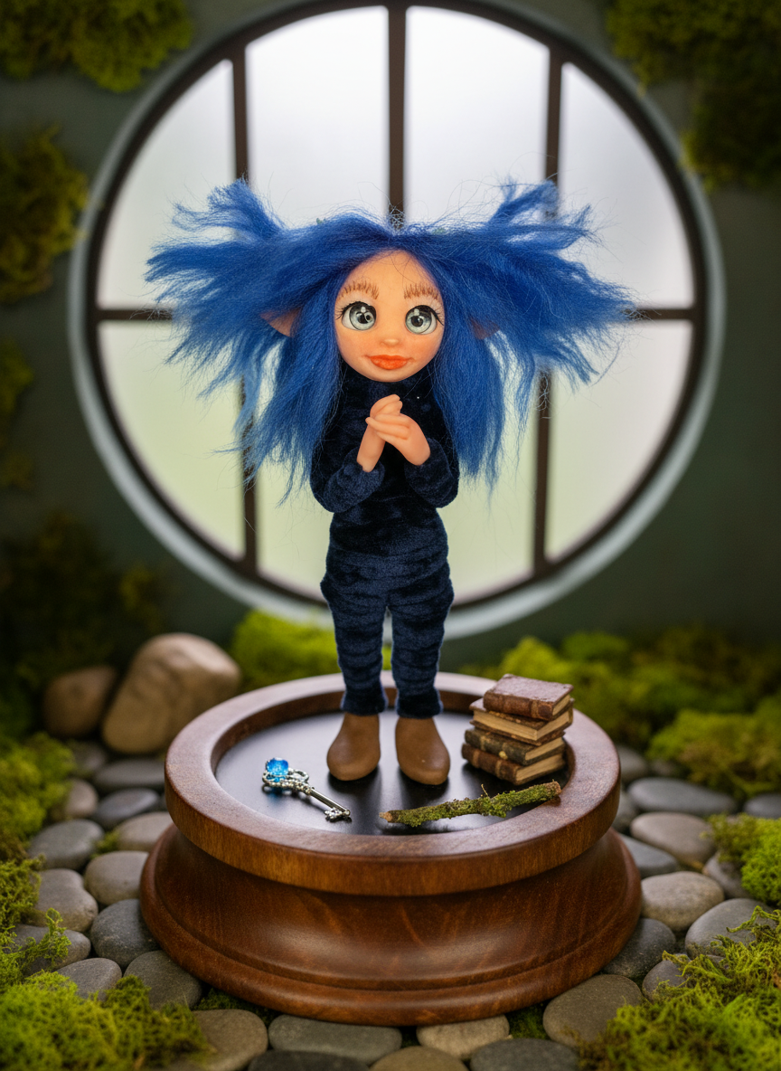 Indie - Pixie — handmade love and heart guardian art piece by Duendes del Uruguay, view 8