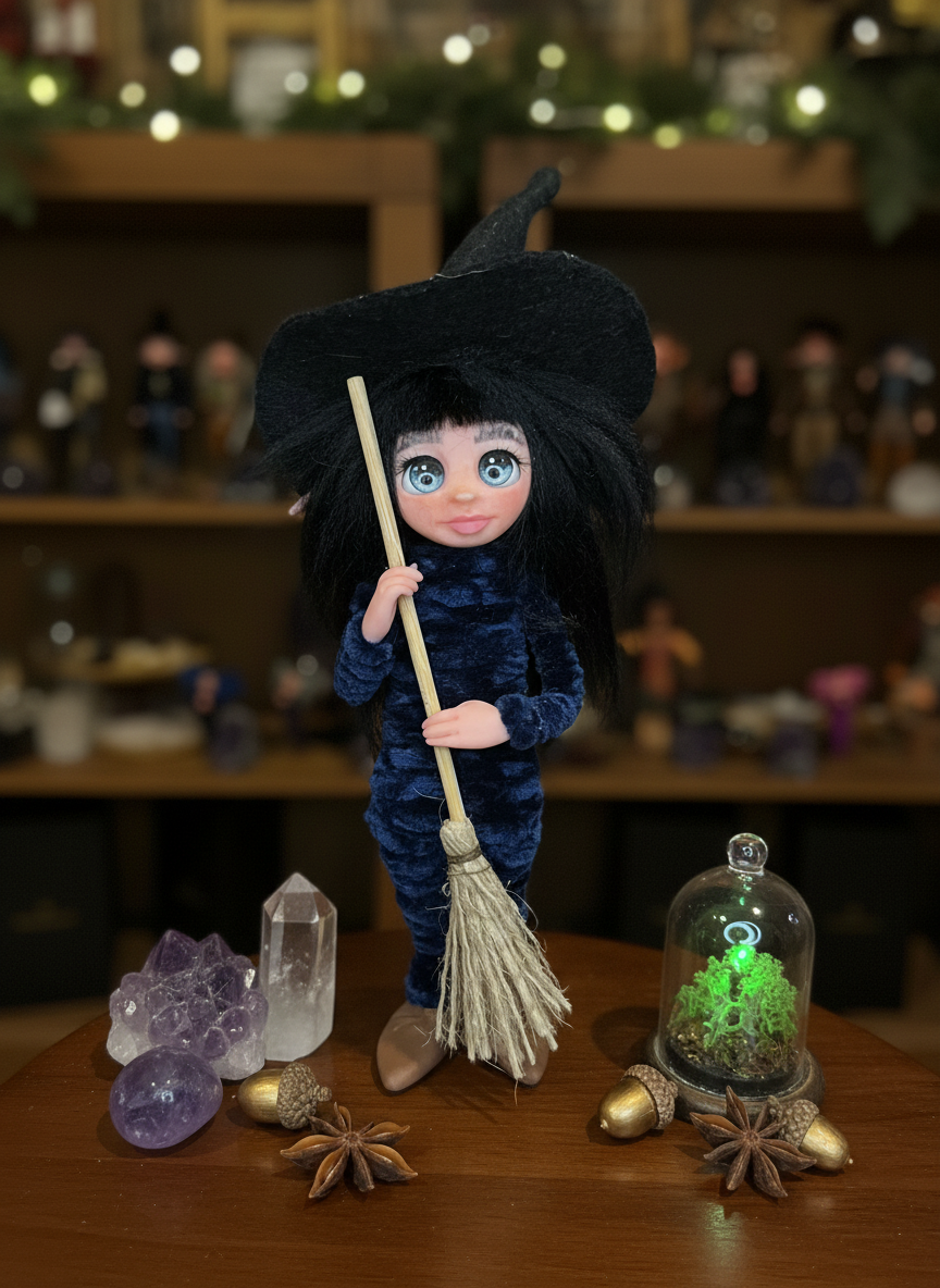 Luna - Pixie — handmade spirituality guardian art piece by Duendes del Uruguay, view 4