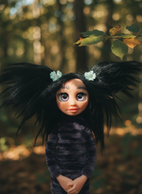 Noa - Pixie, a handmade protection guardian art piece by Duendes del Uruguay