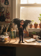 Noa - Pixie — handmade protection guardian art piece by Duendes del Uruguay, view 6