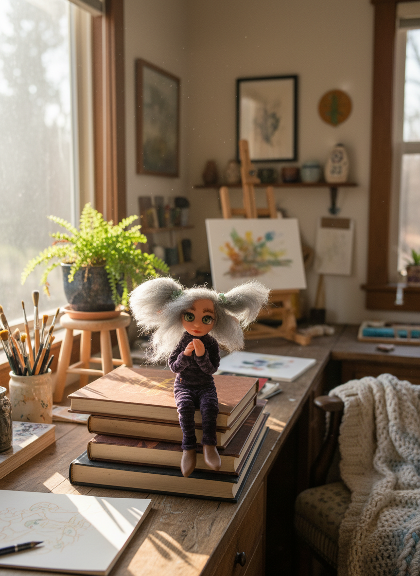 Brisa - Pixie — handmade wisdom guardian art piece by Duendes del Uruguay, view 5