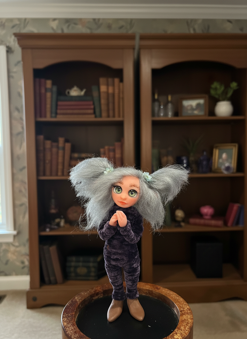 Brisa - Pixie — handmade wisdom guardian art piece by Duendes del Uruguay, view 2