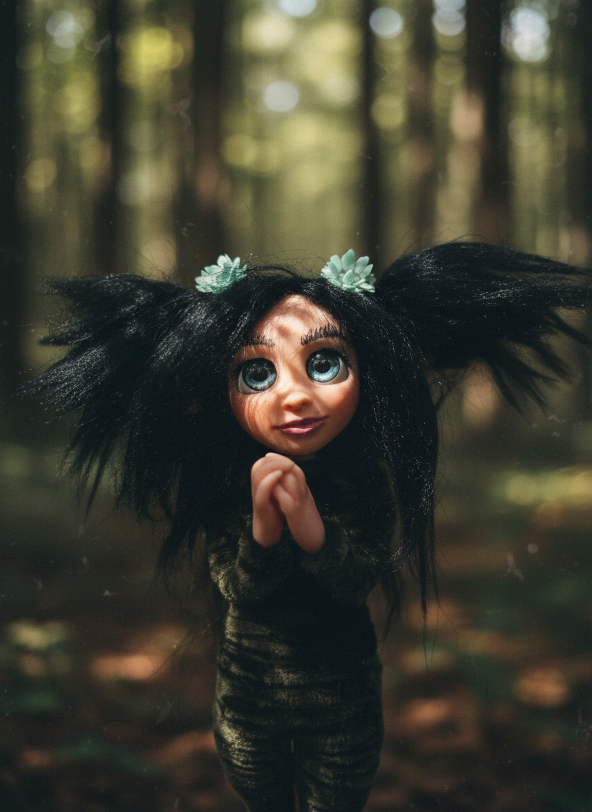 Abril - Pixie — handmade spirituality guardian art piece by Duendes del Uruguay, view 8