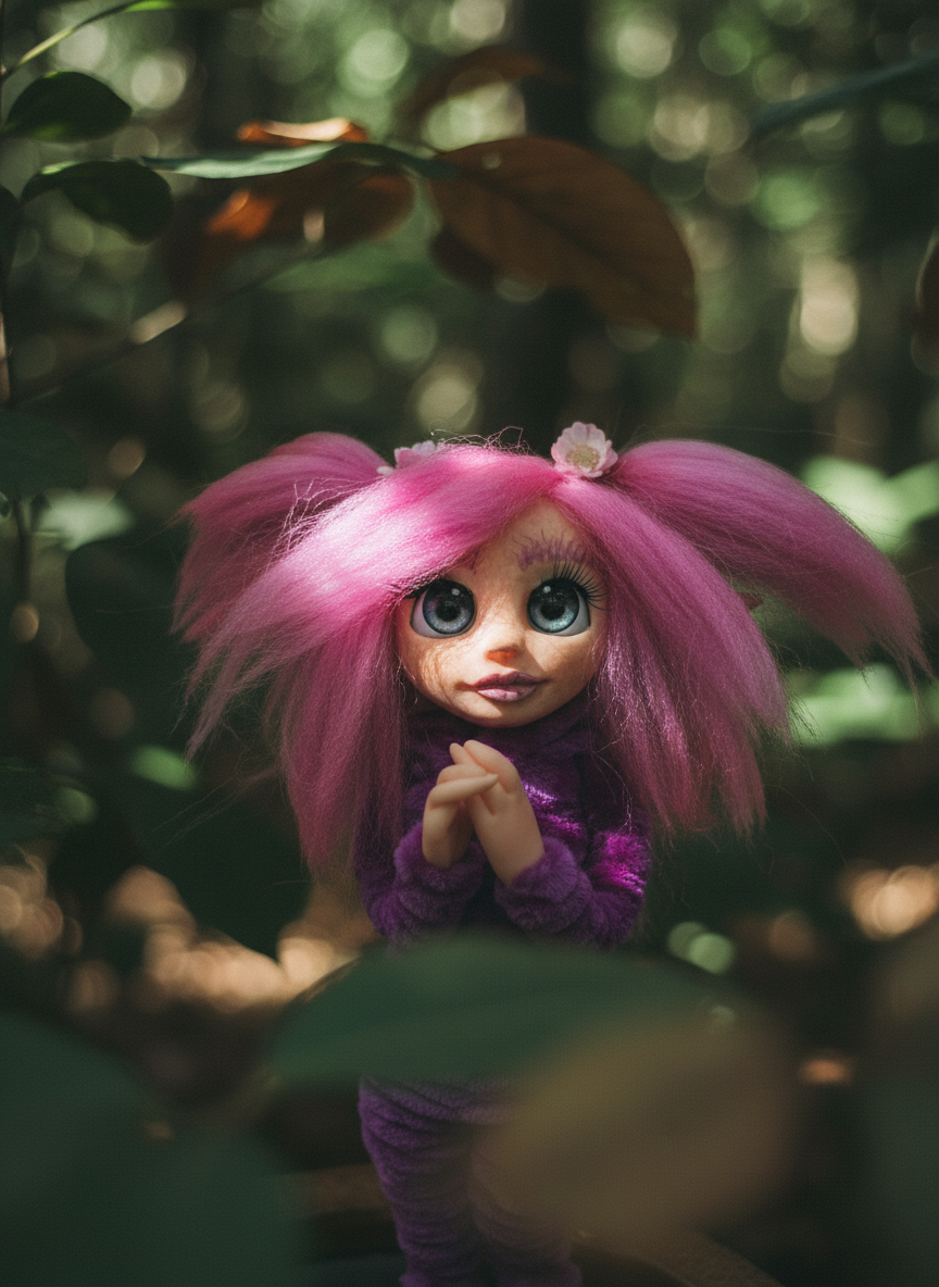 Mila - Pixie, a handmade spirituality guardian art piece by Duendes del Uruguay
