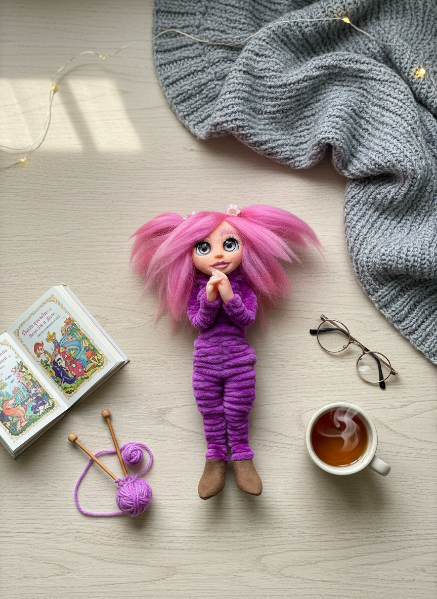Mila - Pixie — handmade spirituality guardian art piece by Duendes del Uruguay, view 6
