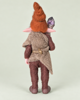 Albin — back view, soft pale sage background