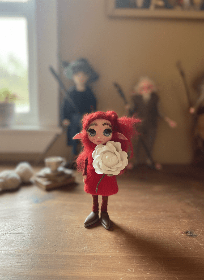 Laura - Pixie — handmade protection guardian art piece by Duendes del Uruguay, view 5