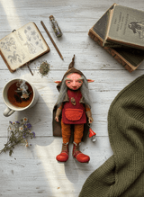 Neil — handmade abundance and money guardian art piece by Duendes del Uruguay, view 6