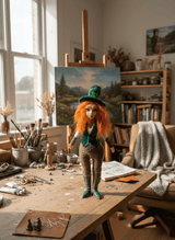 Bridget — pieza artística de un guardián del amor y el corazón, hecha a mano por Duendes del Uruguay, vista 5.