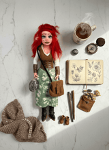 Juliette — handmade wisdom guardian art piece by Duendes del Uruguay, view 6