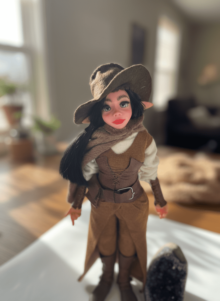 Zoe Gaucha — handmade uruguayan identity guardian art piece by Duendes del Uruguay, view 7