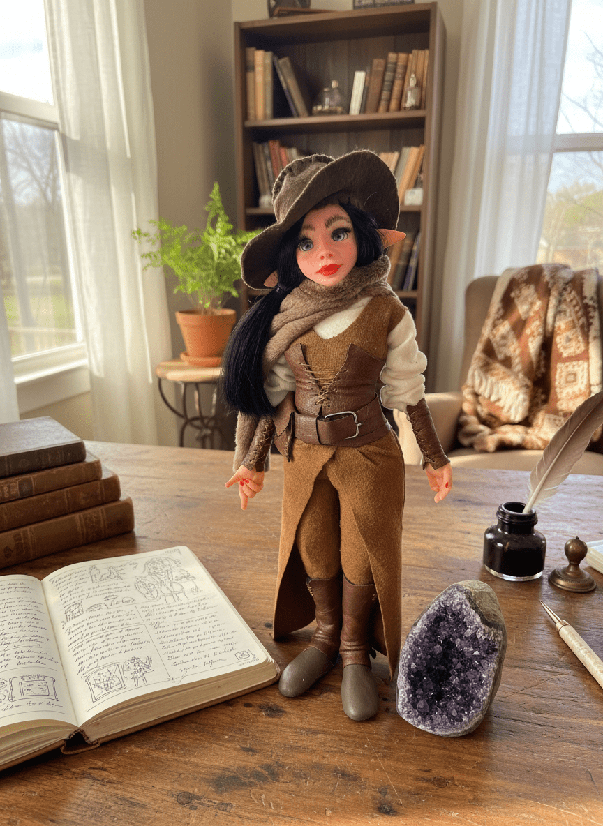 Zoe Gaucha — handmade uruguayan identity guardian art piece by Duendes del Uruguay, view 6