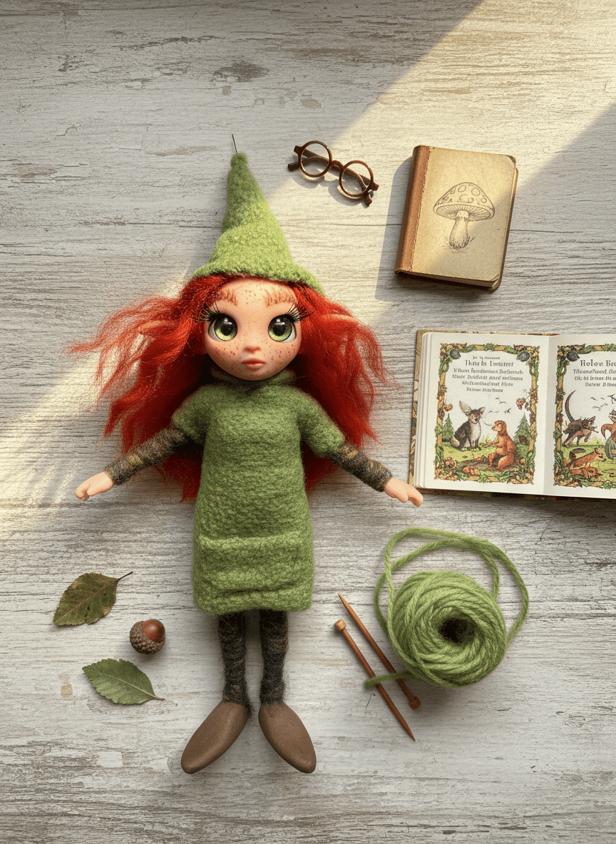 Clavel - Pixie — handmade study and concentration guardian art piece by Duendes del Uruguay, view 8