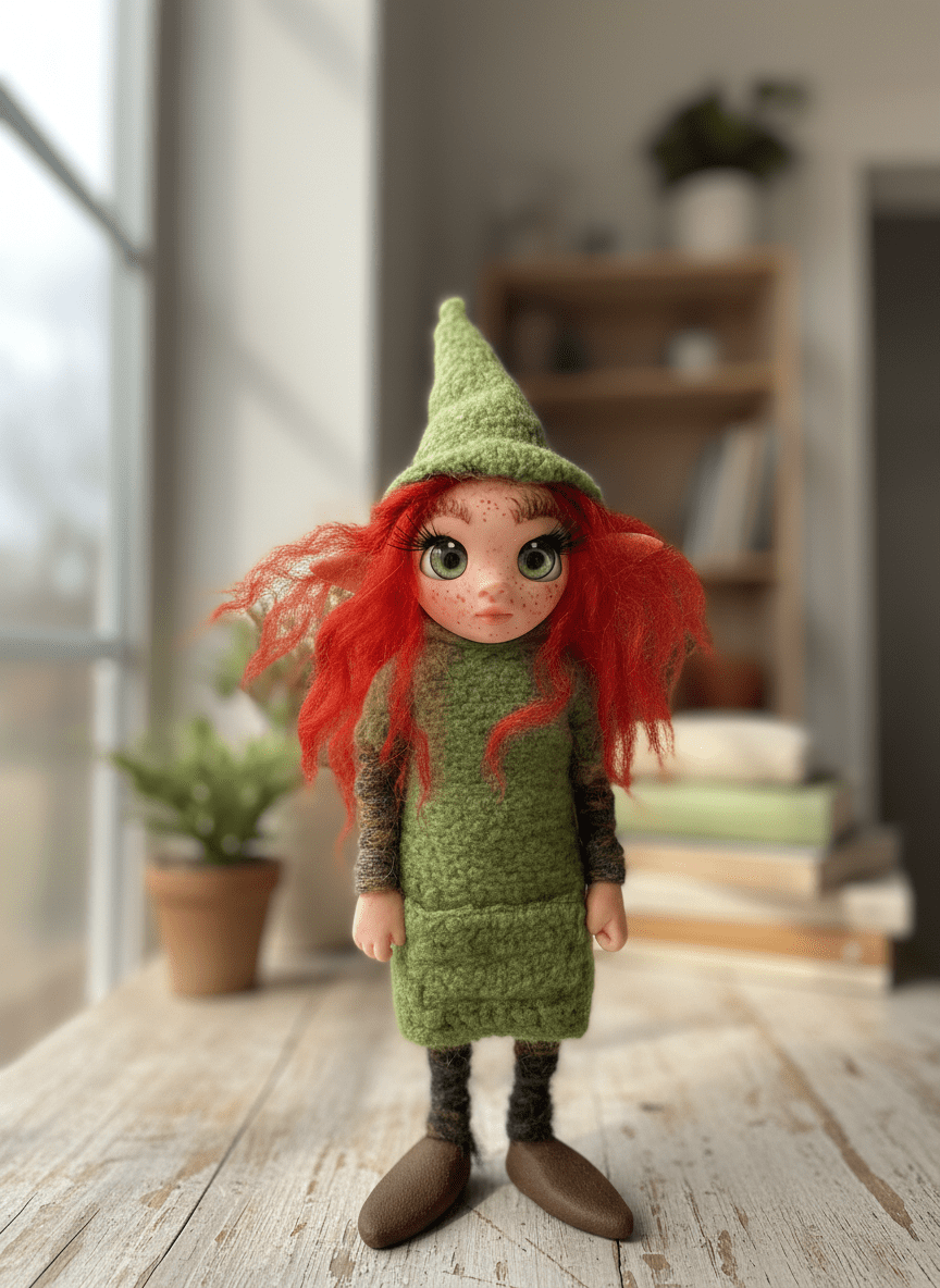 Clavel - Pixie — handmade study and concentration guardian art piece by Duendes del Uruguay, view 7
