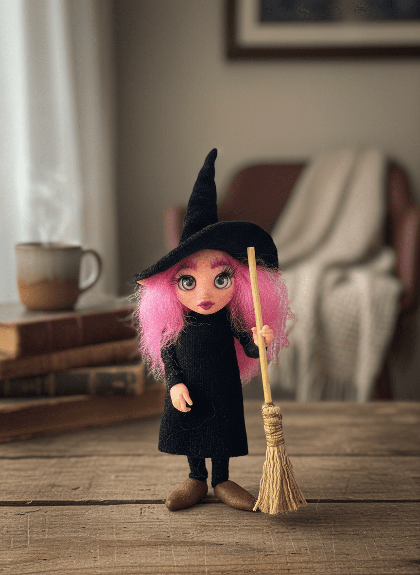 Sabrina - Pixie — pieza artística de un guardián de la sabiduría, hecha a mano por Duendes del Uruguay, vista 7.