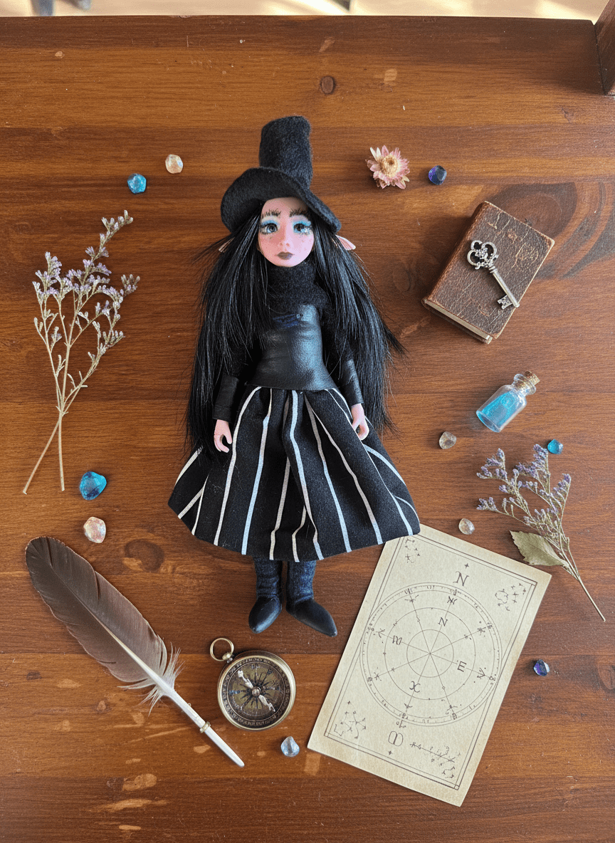Morgana — handmade spirituality guardian art piece by Duendes del Uruguay, view 6