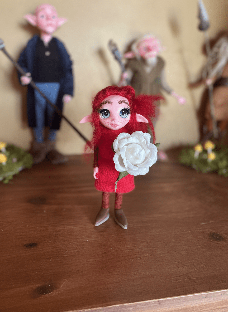 Laura - Pixie — handmade protection guardian art piece by Duendes del Uruguay, view 2