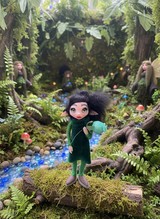 Salvia - Pixie — handmade anxiety and mental health guardian art piece by Duendes del Uruguay, view 4