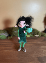 Salvia - Pixie — handmade anxiety and mental health guardian art piece by Duendes del Uruguay, view 2