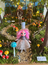 Rosa - Pixie — handmade love and heart guardian art piece by Duendes del Uruguay, view 3