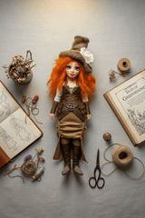 Ruth — handmade self-esteem and empowerment guardian art piece by Duendes del Uruguay, view 2