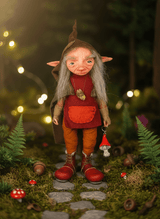 Neil — handmade abundance and money guardian art piece by Duendes del Uruguay, view 2