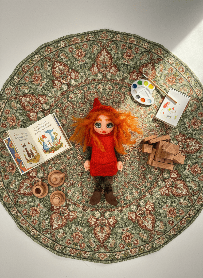 Fiorella - Pixie — handmade love and heart guardian art piece by Duendes del Uruguay, view 4