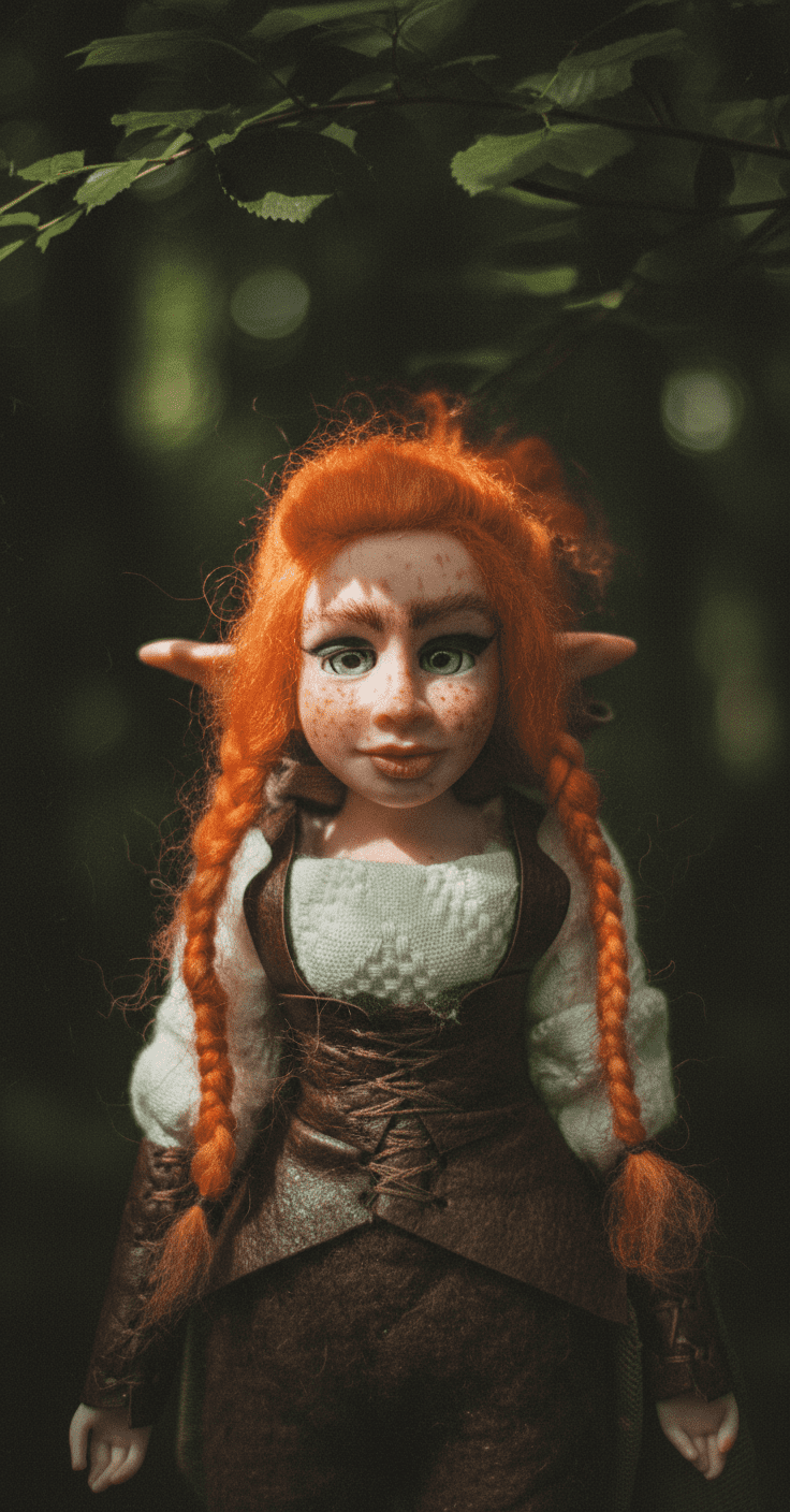 Brianna, a handmade wisdom guardian art piece by Duendes del Uruguay