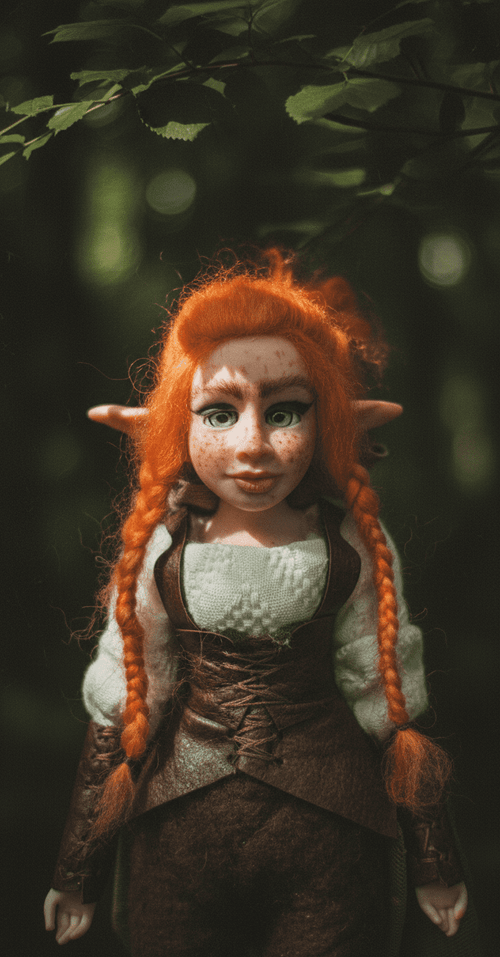 Brianna, a handmade wisdom guardian art piece by Duendes del Uruguay