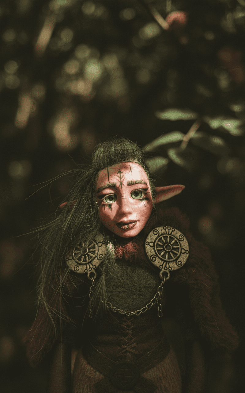 Astrid — handmade protection guardian art piece by Duendes del Uruguay, view 5