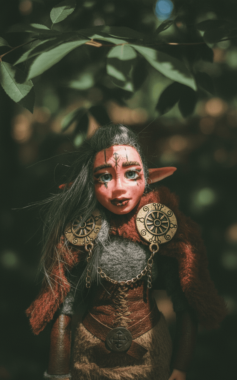 Astrid, a handmade protection guardian art piece by Duendes del Uruguay