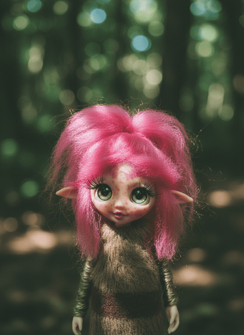 Azalea - Pixie — handmade anxiety and mental health guardian art piece by Duendes del Uruguay, view 2