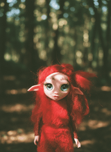Laura - Pixie, a handmade protection guardian art piece by Duendes del Uruguay