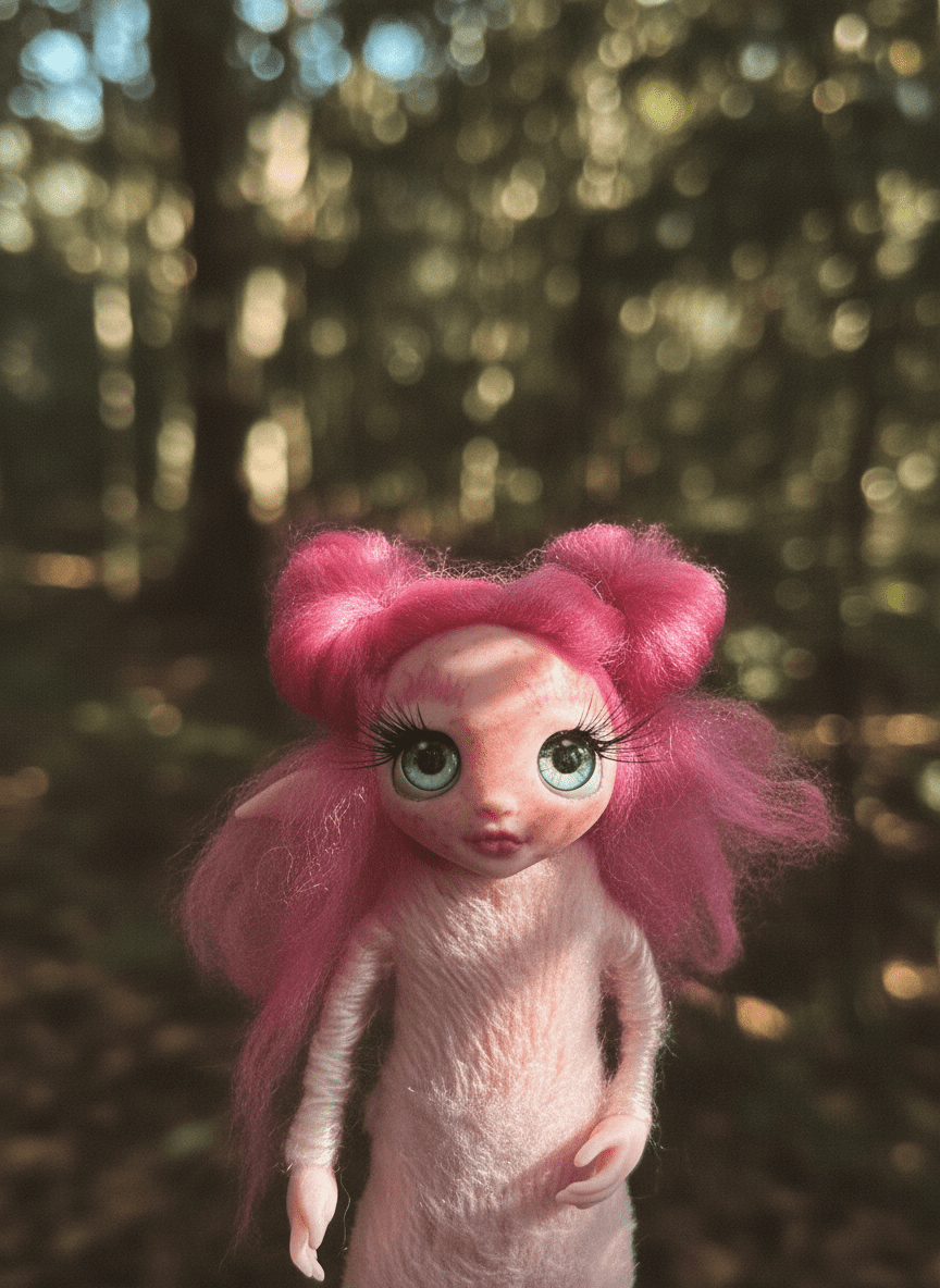 Melisa - Pixie, a handmade new beginnings guardian art piece by Duendes del Uruguay