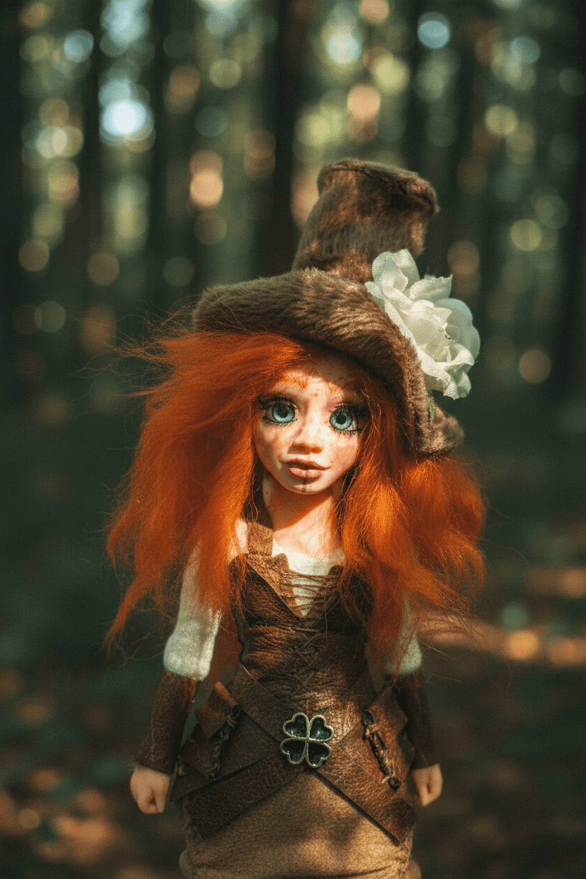 Ruth, a handmade self-esteem and empowerment guardian art piece by Duendes del Uruguay