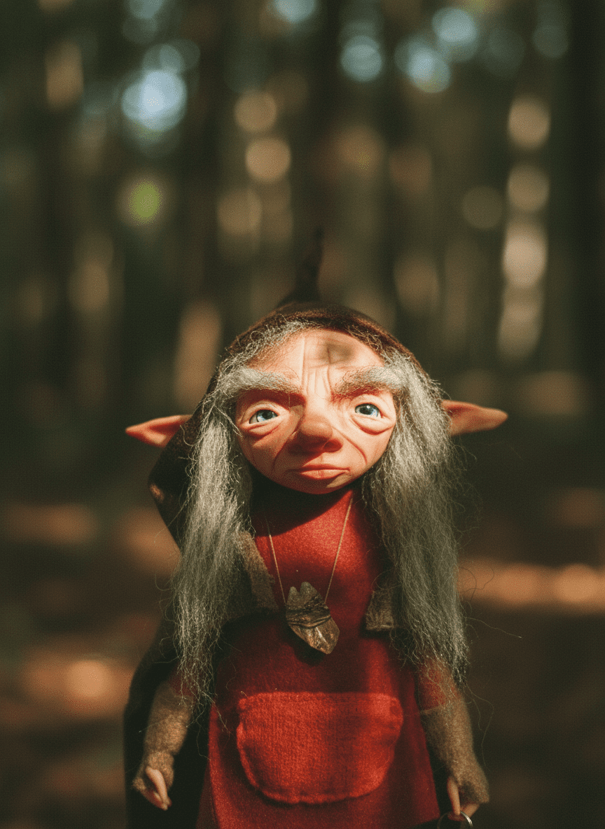 Neil, a handmade abundance and money guardian art piece by Duendes del Uruguay