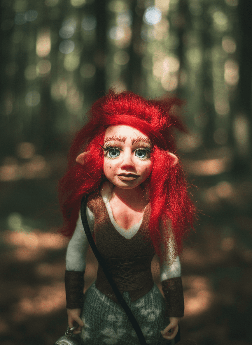Juliette, a handmade wisdom guardian art piece by Duendes del Uruguay