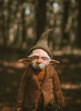 Toto, a handmade wisdom guardian art piece by Duendes del Uruguay