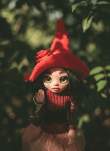 Zahira - Pixie, a handmade love and heart guardian art piece by Duendes del Uruguay
