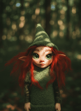 Clavel - Pixie — handmade study and concentration guardian art piece by Duendes del Uruguay, view 2