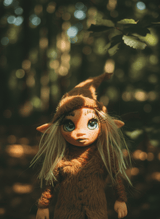 Daisy - Pixie, a handmade abundance and money guardian art piece by Duendes del Uruguay